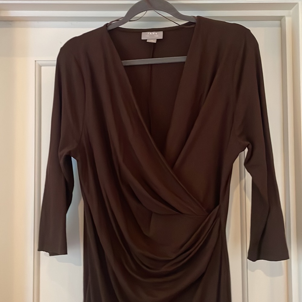 Brown drapy dress